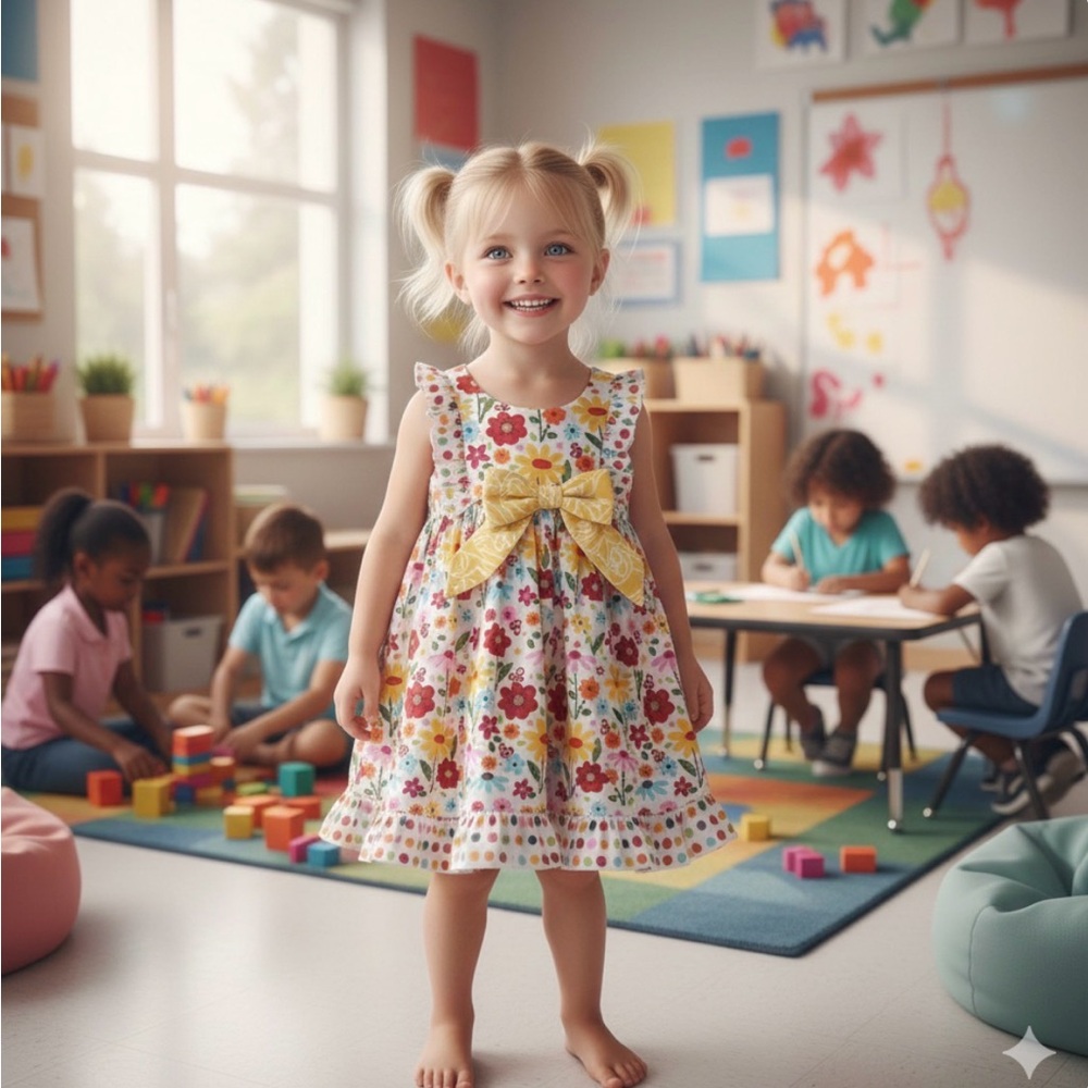 🌻Jelly the Pug (2) NWT sunflowers dress girls 🌻